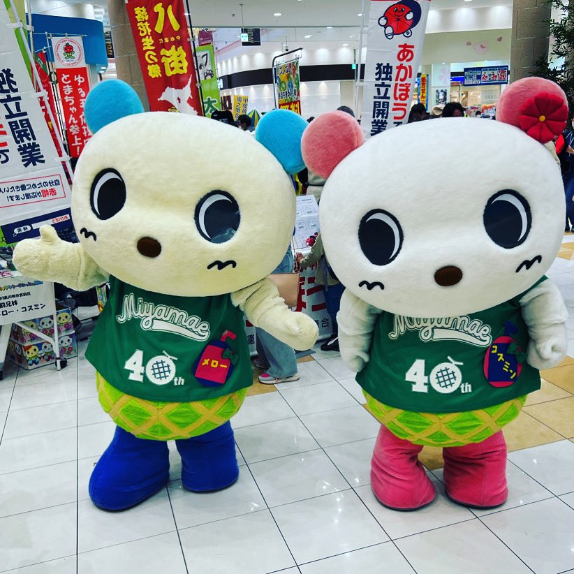 Mondo Mascots on Twitter "Melo and Cosumin are a pair of melonbodied siblings from Miyadae, in