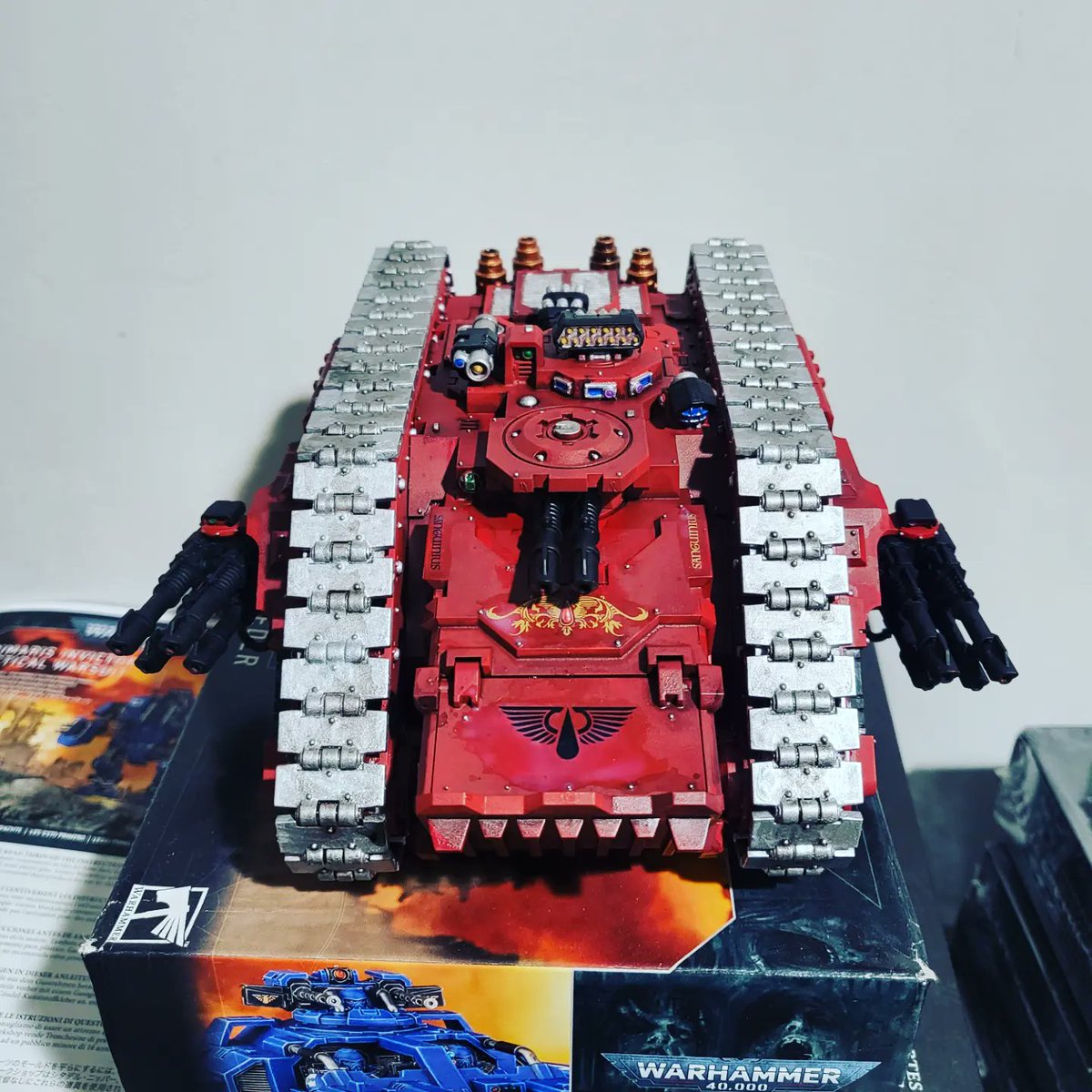 gunner830's tweet photo. Spartan Tank ready to head out! #WarhammerCommunity #warhammerhorusheresy #horusheresy #warhammer40k #WarhammerArt #Warhammer #bloodangels #bloodangels40k #redthirst #sonsofsanguinius #tabletop #tabletopgames #spacemarines #astartes #adeptusastartes https://t.co/HJ5vD2dUUf