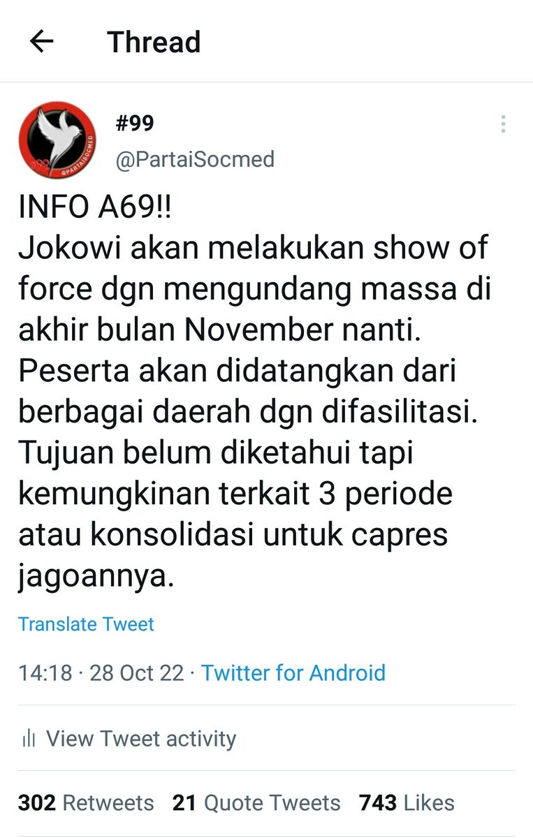 PartaiSocmed's tweet photo. Persis spt yg kami tweetkan sebulan yg lalu, untuk agenda 3 periode. https://t.co/FsRzzLvjjG