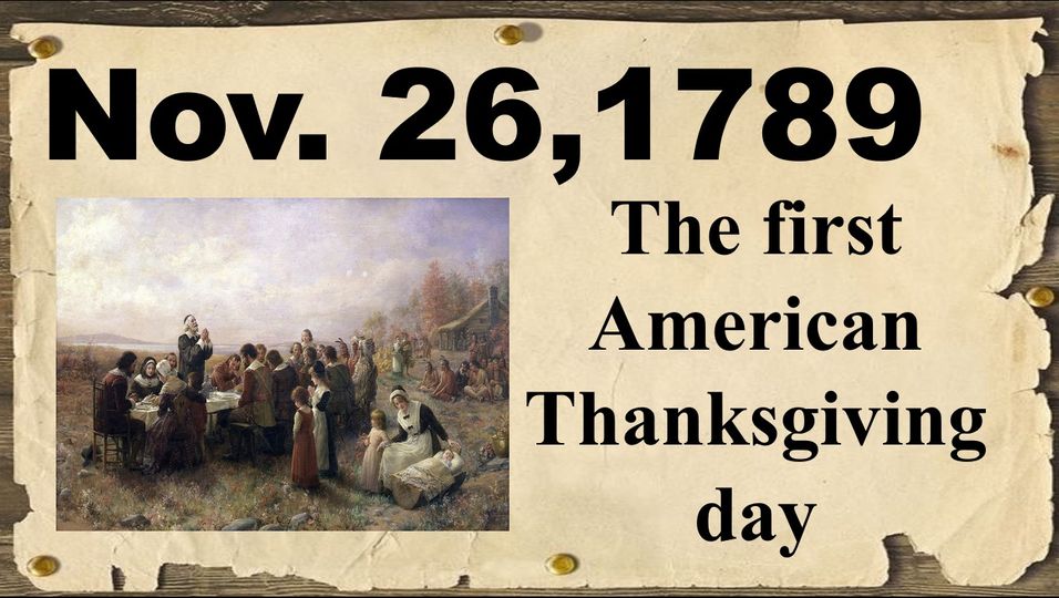 CrixandyJohn's tweet photo. The first Thanksgiving day, today of 1789 https://t.co/EqAeZFy5uB