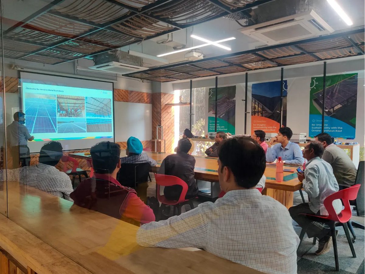 OrnateSolar's tweet photo. Technical Meet on Enphase India microinverters concluded successfully. Talked and explained how microinverters can be a good fit for solar power plant. Stay tuned for next seminar soon.
.
.
.
#solarpower #technicalmeet #event #enphase #solarenergy #solarinverter #microinverter https://t.co/K4yYnV6QCC