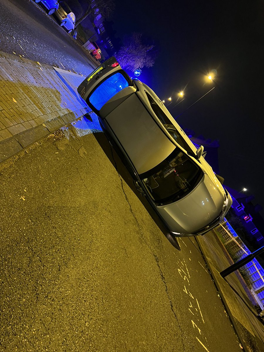 Tonight was patrolling the SE for #opsleigh our drink drive campaign, top marks went to the driver of this vehicle for a spectacular piece of parking and for blowing just over double the legal limit. #spaceforone #fatal4 #drinkdrive #tdp #southgarage #dragger #opsleigh