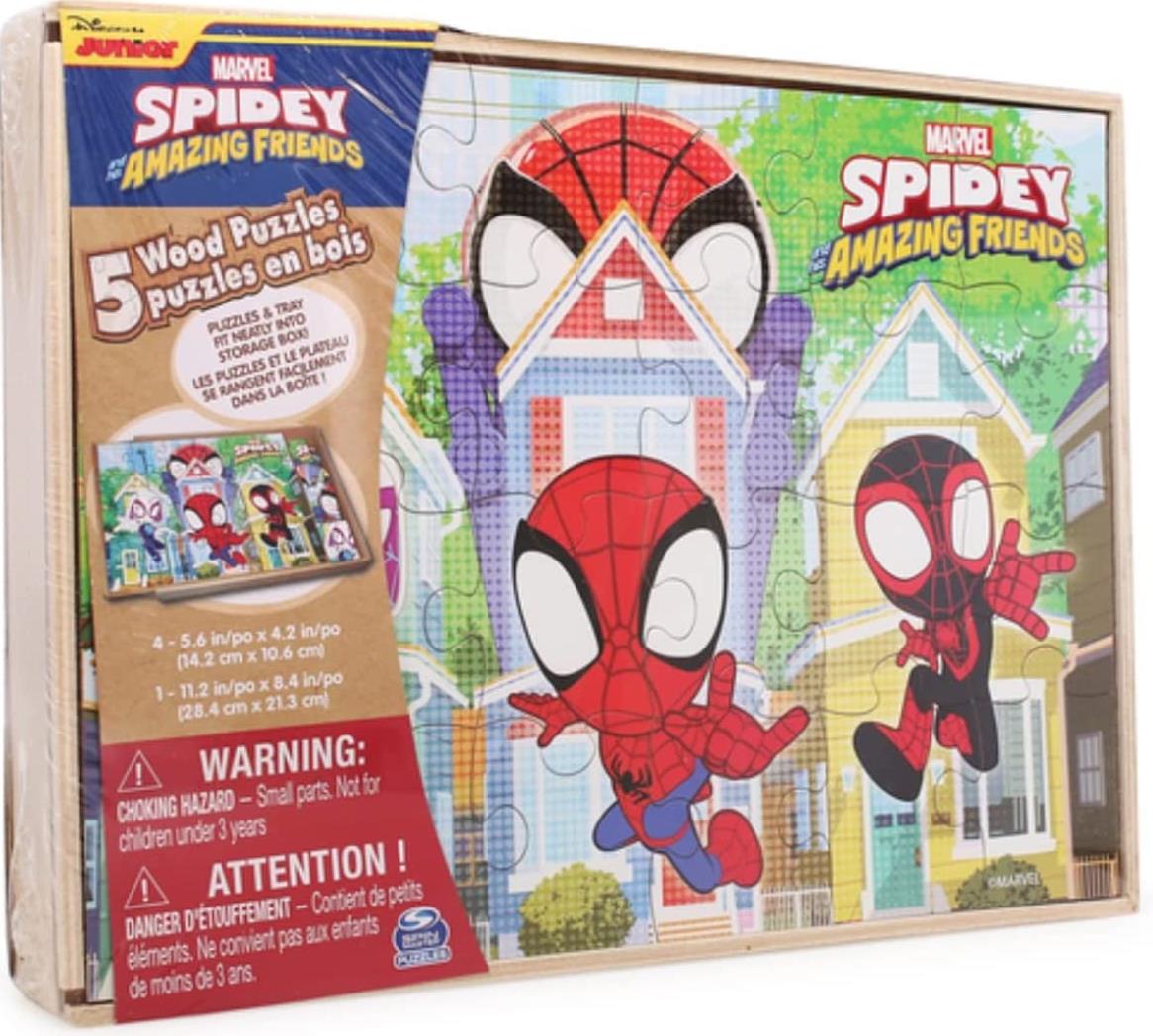 Disney Junior Marvel Spider-Man Spidey Amazing Friends - Set of 5 Wood Puzzles with Storage Box for Kids - Ages 4 and Up BQ7L6PU

https://t.co/asSEN1yBaB https://t.co/60MnGee7eN