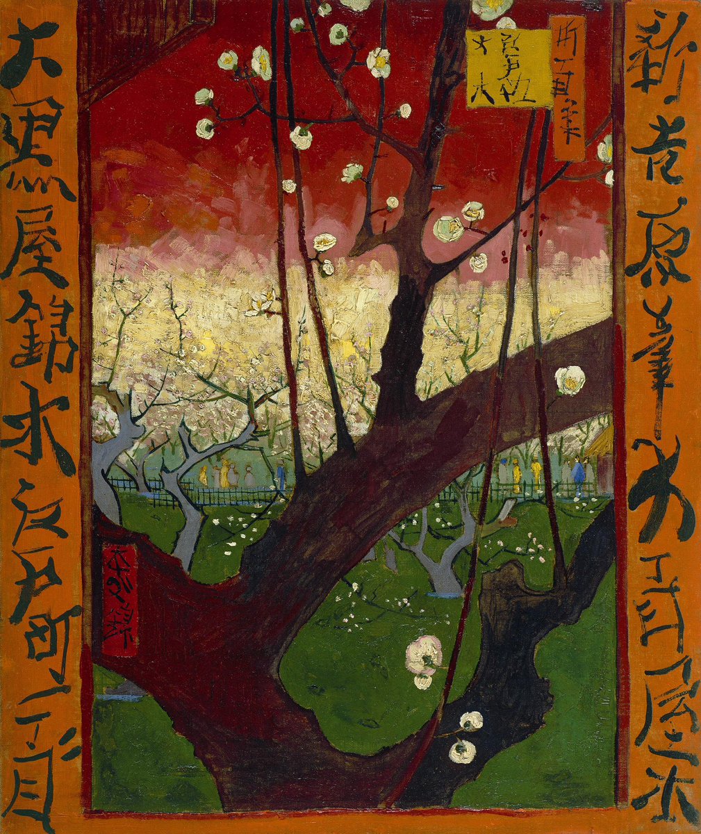 VanGoghTheLife's tweet photo. #VanGogh of the Day: Flowering Plum Orchard (after Hiroshige), October-November 1887. Oil on canvas, 55.6 x 46.8 cm. Van Gogh Museum, Amsterdam. @vangoghmuseum https://t.co/AGpeavi0zv