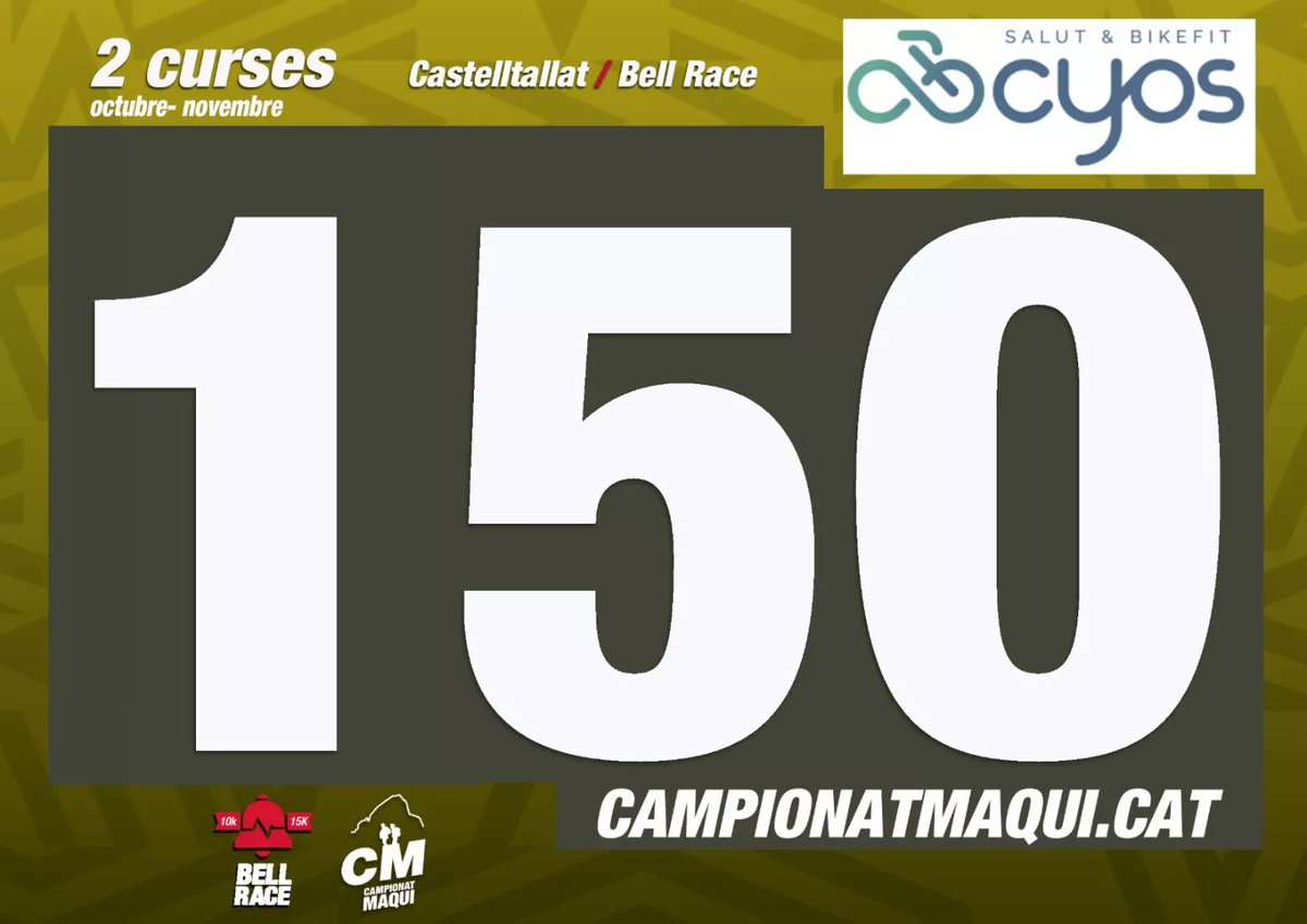 CampionatMaqui's tweet photo. Bon dia🤗
AVUI DISSABTE RECOLLIDA DORSALS
⌚ De 10.00  a 13.00 i de 17.00 a 19.00

DIUMENGE
⌚ De 08.30 a 09.30 recollida dorsa
💥10.00 sortida cursa
#bellrace #castelltallet
#Campionatmaqui #trail #trailrun #dorsal #correr #cursa #sallent #muntanya #cursamuntanya https://t.co/6NR3WpY9zt