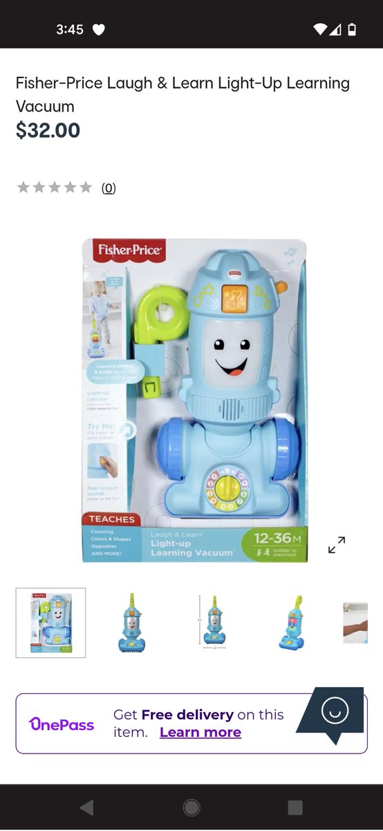 niki_sox's tweet image. Really @FisherPrice, surely you jest!? Did no one, like absolutely none of the R&amp;amp;D / NPD team think that perhaps this was a questionable form for a "vacuum cleaner"? #ToyFail