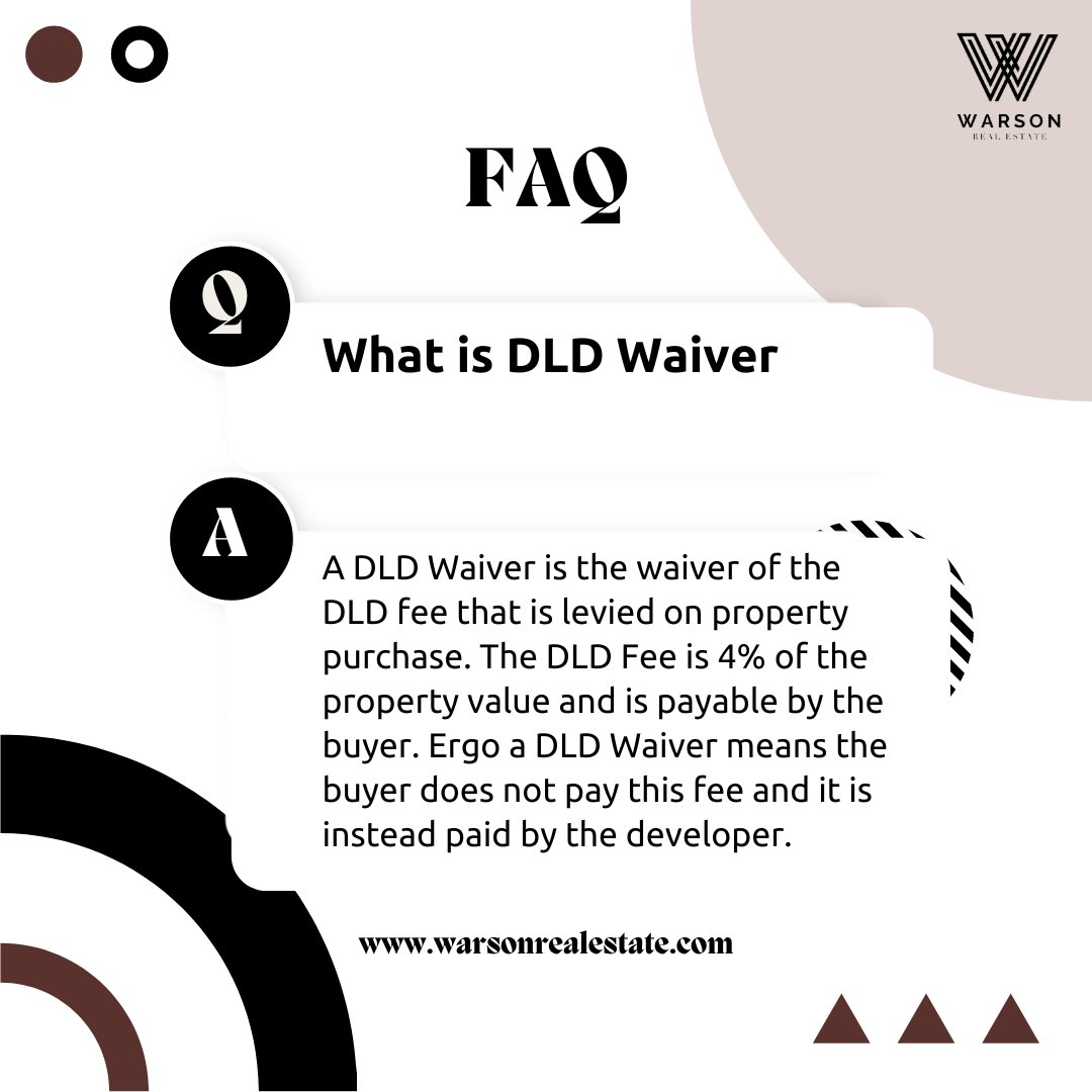 Waiver of Dubai Land Department (DLD) registration fees is a common offer available from developers.

#dld #dldwaiver #dubailanddepartment #dubailand #dubaidevelopers #registrationfee #dubairealestate #dubairealestateagent #propertyinvestment #propertyinvestors #developers