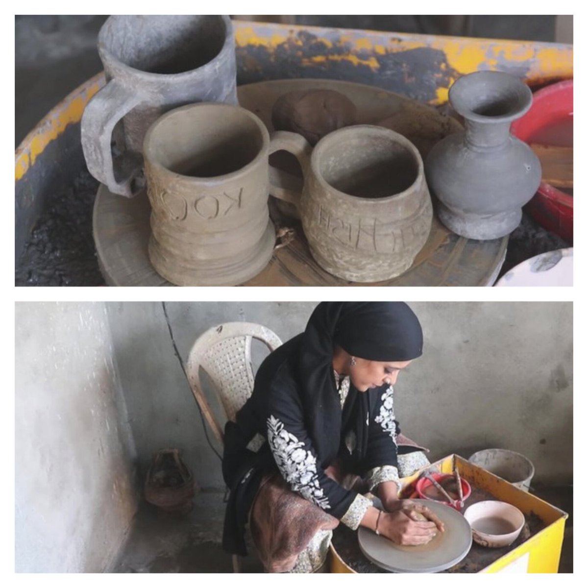 Inaya93314253's tweet photo. Meet #SaimaShafi from #Srinagar, a civil engineer known as #KrulKoor, who embarked on a mission to revive the dying art of pottery in the #valley.
She is a true example of #WomenEmpowerment.
#Kashmir
#NayaKashmir https://t.co/rQdqmxzt5B