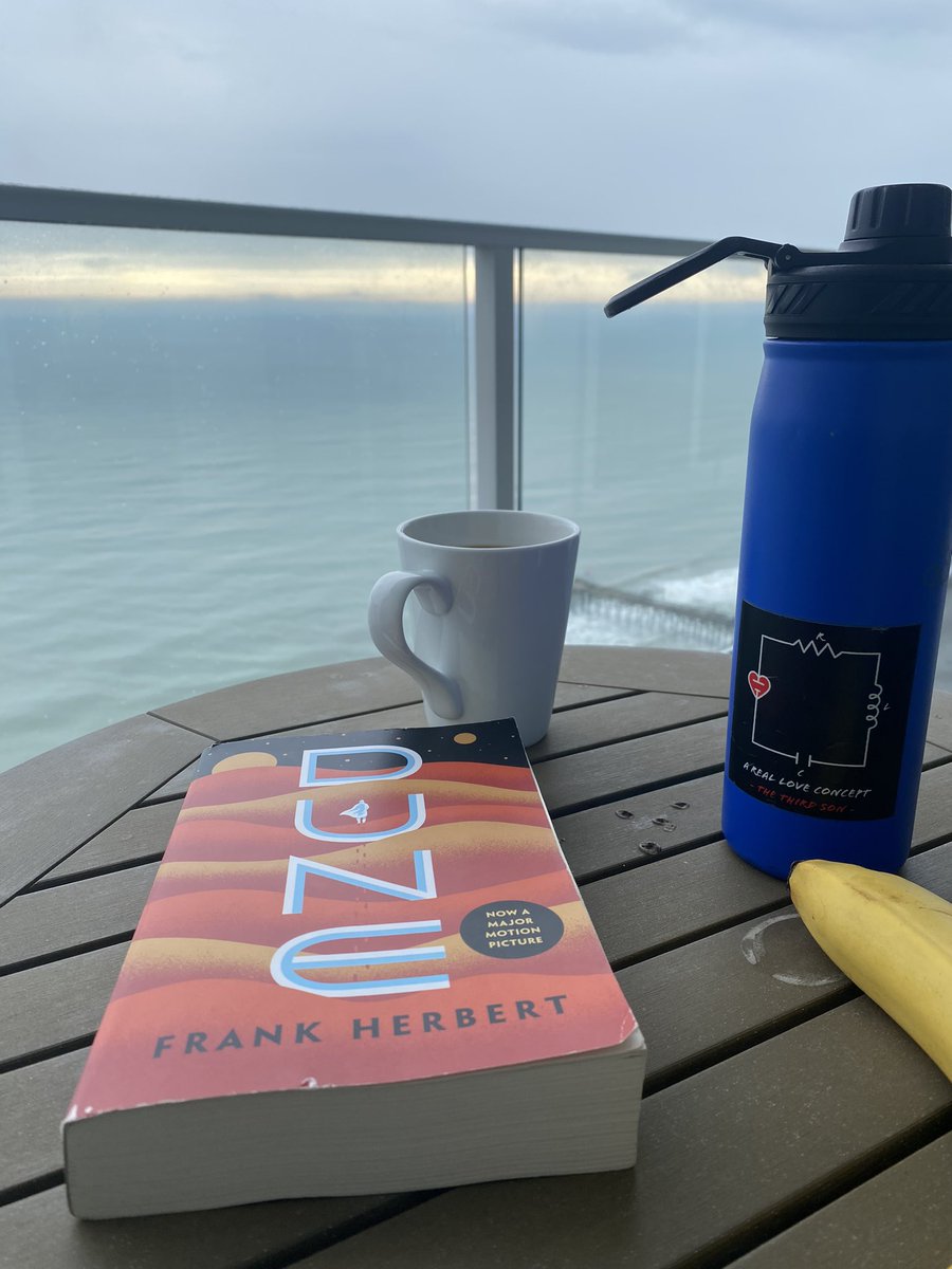 thethirdsonrise's tweet photo. No better way to read 😌 #Dune #MyrtleBeach https://t.co/pwDXbq21kG