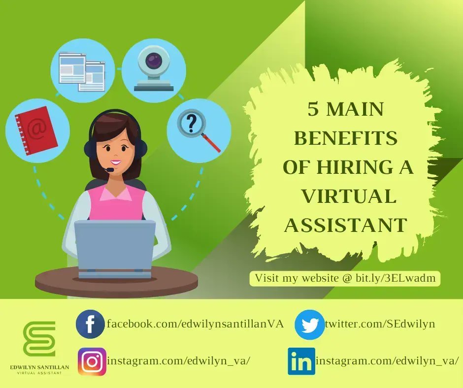 SEdwilyn's tweet photo. Want to know more about the huge benefits of hiring a virtual assistant? 👨
Visit the link below. 👇
https://t.co/9sCZLPsDI0
https://t.co/yOWkFqm0WM
#Virtualassistant #Benefitsofva #Hireva #Productivityincrease #Savesmoney #Edwilynva #Lynva #Yourladyva #Filpinava #Organizedva https://t.co/zs3QPlRTYR