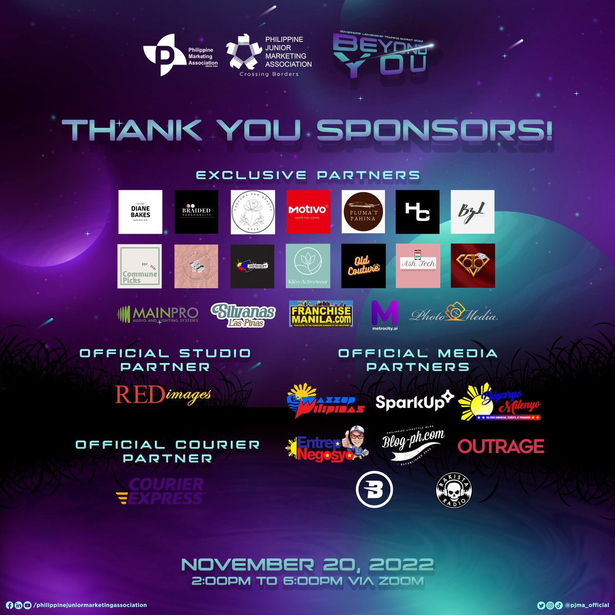 pjma_official's tweet photo. A community with limitless generosity!

Warmest gratitude for our generous sponsors for being part of reaching beyond everyone's capabilities towards leadership competencies.

#BeyondYOU
#GOLTS2022
#PJMA36 https://t.co/TkuBDq4QVT