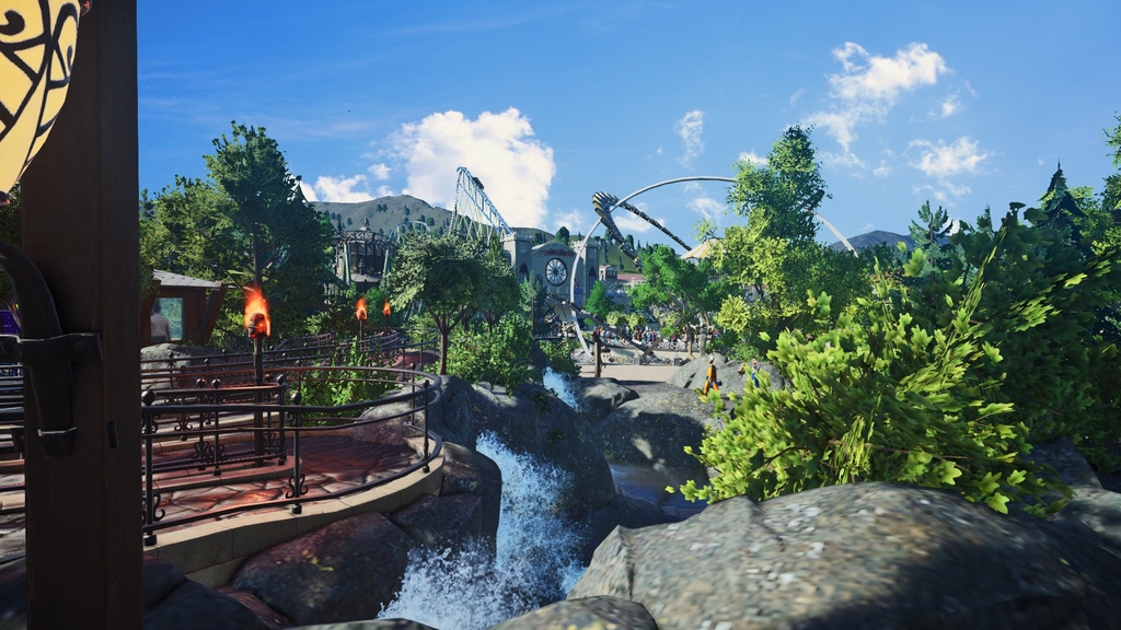 Finally, we can turn around and look at the rest of the park now that everything is finished.⁠
⁠
Have you seen the last episode of #Mythica? ⁠
youtu.be/qSpGVKQ9t80⁠
⁠
#Planetcoaster #Themeparkbuilding