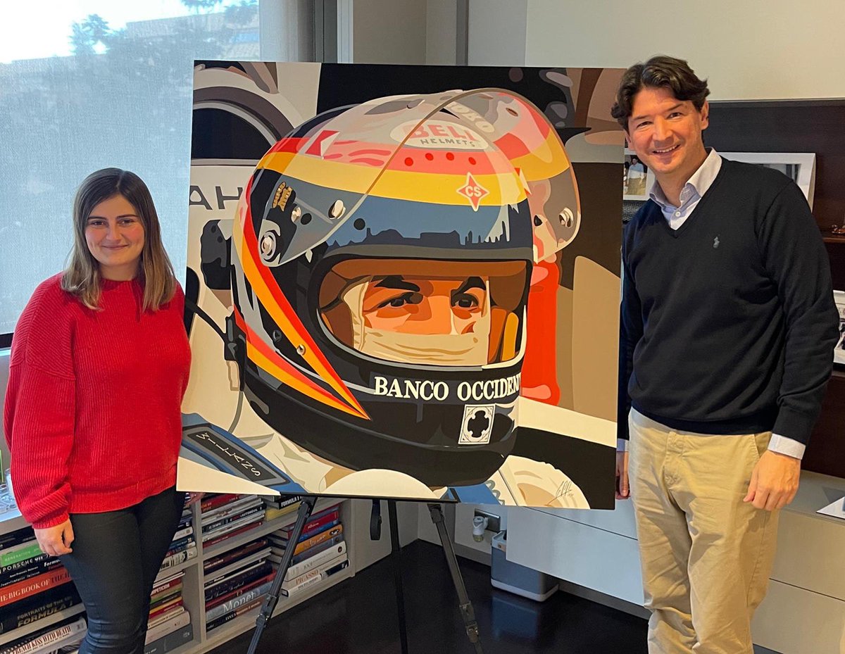 Muchas gracias <a href="/MartaAriza/">Marta Ariza</a> nuestro querido <a href="/EMILIODEVILLOTA/">Emilio de Villota</a> no puede estar en mejores manos 🤗 unidad 1 de 5 en 110x110cms #LimitedEdition