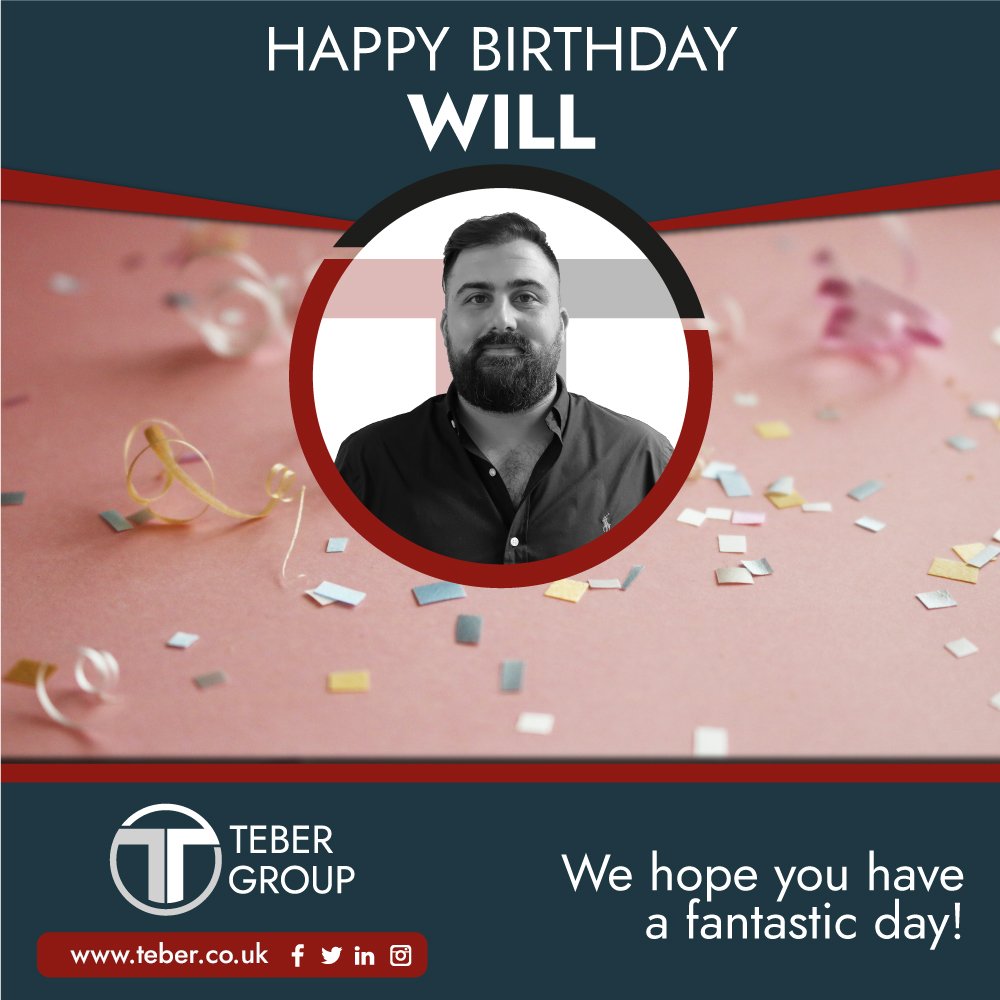 TeberGroup's tweet image. The Teber Group would like to wish our CEO, Will Berritt, a very happy birthday today.

We want to thank Will for everything that he does for Teber and for all our Teber brands.

We hope you have a fantastic day.

#happybirthday #meettheteam