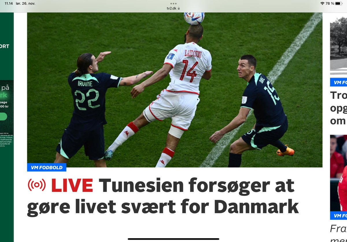Kan man forestille sig, at Tunesien spiller sin egen chance?