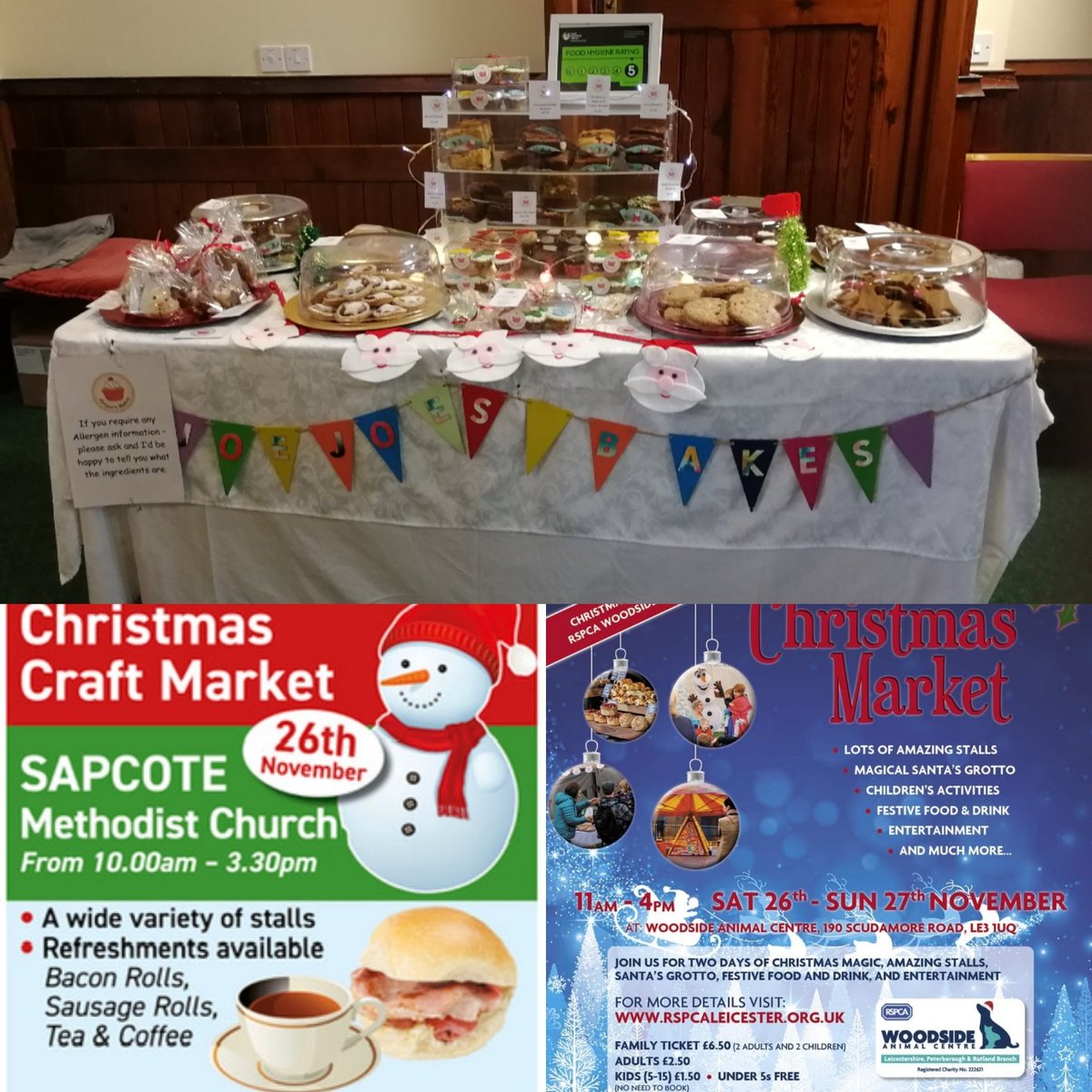 We've another busy weekend with stalls at Sapcote Methodist Church today 10-3:30 and RSPCA Woodside today and tomorrow 11-4. We have "old" favourites and some newer seasonal goodies to enjoy, hope to see you soon!  #christmasgoodies #leicester #leicestershire #christmasfair