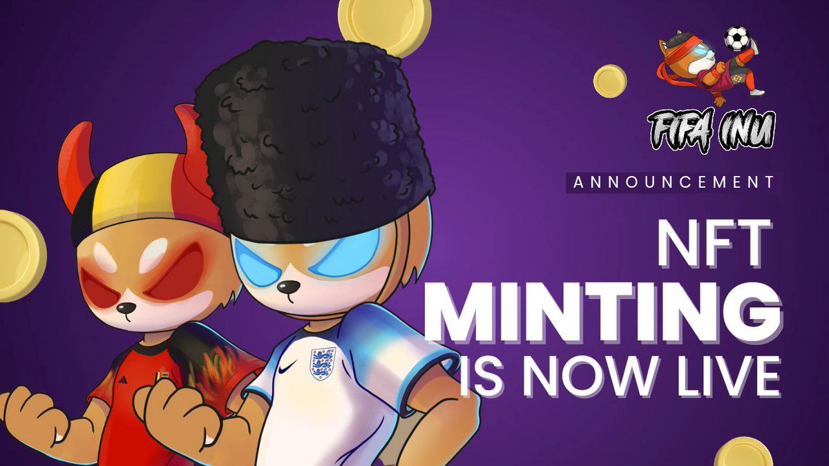 gopukmooner's tweet photo. π¨NFT MINTING IS NOW LIVEπ¨
@Fifa_InuBSC
PRICE: 0.25BNB
SUPPLY: 1022 NFTS
LINK: https://t.co/9nsefAw16j
TOTAL BNB AFTER MINT OUT= 255BNB
WINNING TEAM= 70BNB SPLIT
SECOND TEAM= 40BNB SPLIT
THIRD TEAM= 20BNB SPLIT
FOURTH TEAM= 20BNB SPLIT
REMAINDER= 105BNB BUYBACKS
#FIFAINU https://t.co/FScTThsHR5