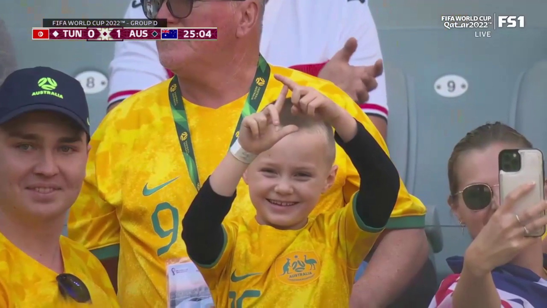Mitch Duke's son was spotted doing his dad's celebration in the stands after his goal ❤️🇦🇺”