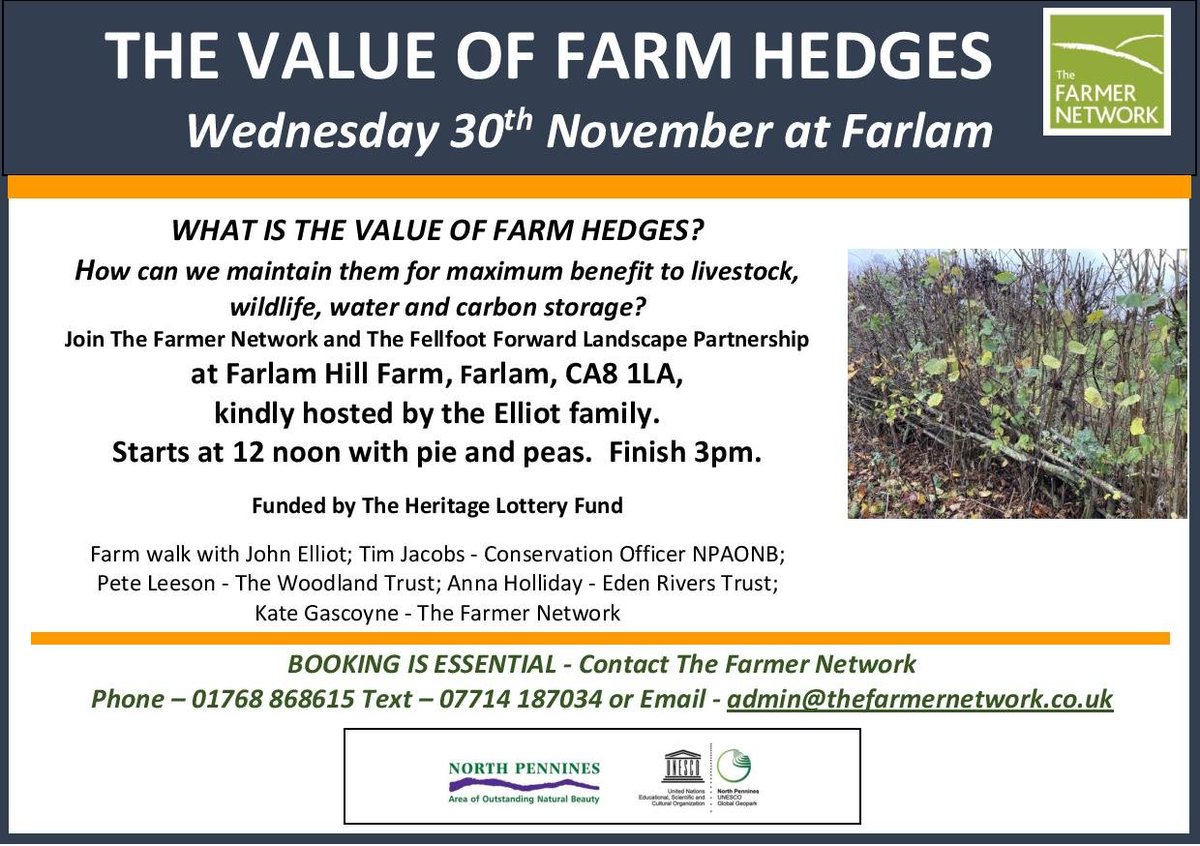 In these parts, farmers produce great food and work with nature every day. @farmernetwork1 is working with local conservationists to hold another cracking on farm event. 

Hedges to benefit livestock, wildlife, water and Carbon. It's all about balance

#food #farming #environment