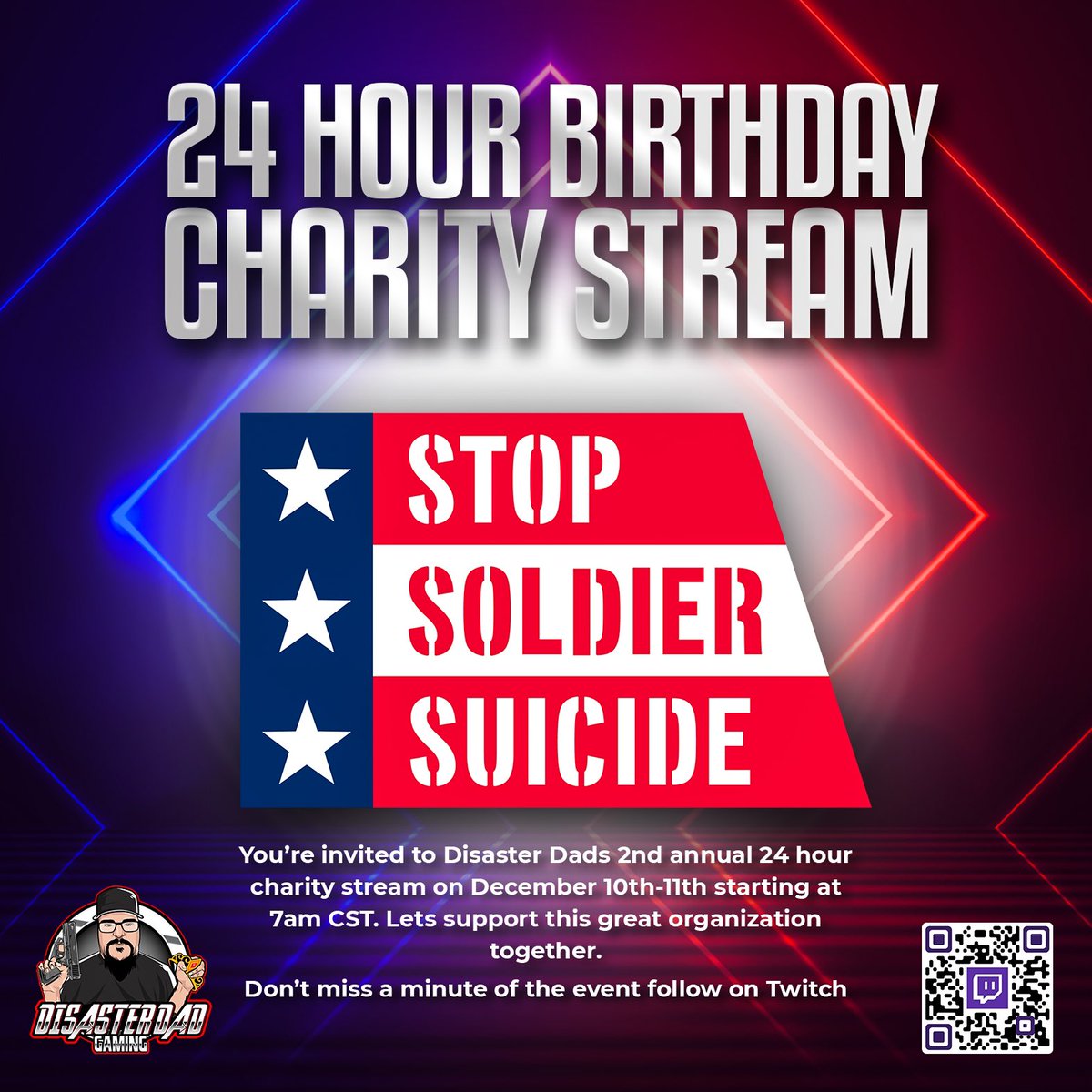 December 10-11!!!! each donation will get you closer to a milestone. Stay tuned to see what comes with each milestone, but it's going to be ridiculous and miserable for me, which I know y'all love to see.  Thank you for your time, hope to see y'all there.