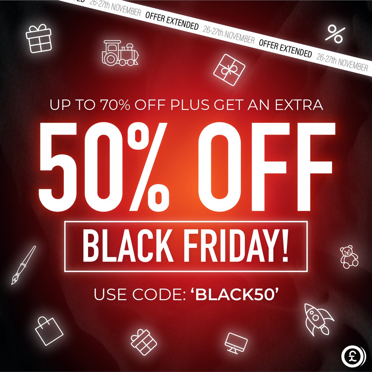 🚨 We’ve extended our Black Friday offer!! 🚨

For this weekend only, due to high demand, we have decided to extend our Black Friday offer!! 😍 #blackfridayweekend #blackfriday #Kidstoys #funforkids #poundtoy

Don’t miss out, shop before midnight Sunday!
bit.ly/3fABYbl