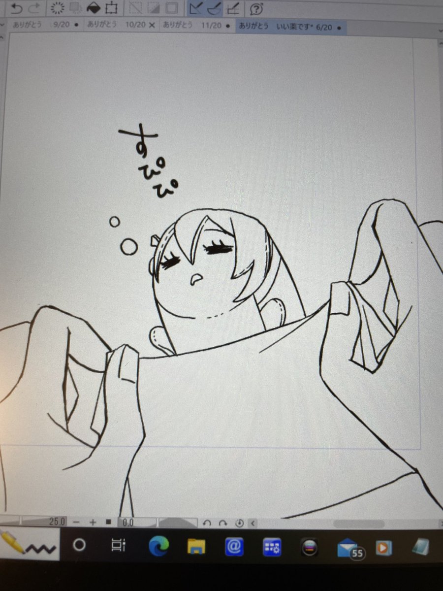 落書きで消すつもりだったけど思いのほか可愛くなったのでそのまま残したもちちか 