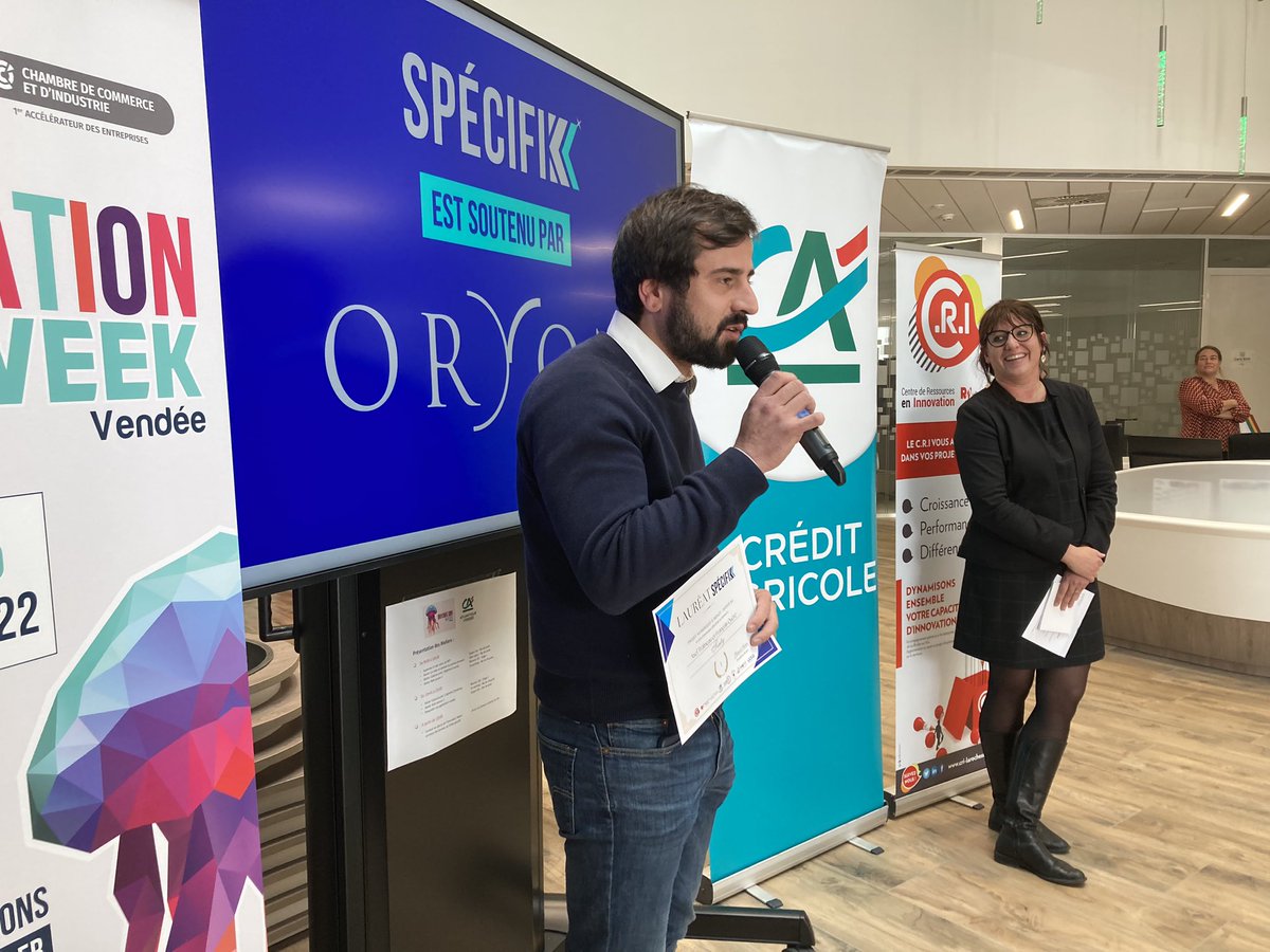 Nathalie Massé (@nathaliemasse88) on Twitter photo Ravie que l’annonce des 4 lauréats du #FondsSpecifik se soit réalisée hier sur le Campus by CA <a href="/InnoWeek85/">InnoWeek85</a> : BRAVO 🎊
✅#tinty
✅#recycuir
✅#codeexplore
✅#MLKConcept
Les membres du Jury <a href="/CRI_lrsy/">C.R.I-Centre de Ressources en Innovation</a> <a href="/VendeeFrTech/">La French Tech Vendée</a> <a href="/CAAtlantVendee/">CA Atlantique Vendée</a> @Loconumerique <a href="/oryon85/">Oryon</a> <a href="/Vendeenumerique/">Vendée Numérique</a> #LegiLC Ravie que l’annonce des 4 lauréats du #FondsSpecifik se soit réalisée hier sur le Campus by CA <a href="/InnoWeek85/">InnoWeek85</a> : BRAVO 🎊
✅#tinty
✅#recycuir
✅#codeexplore
✅#MLKConcept
Les membres du Jury <a href="/CRI_lrsy/">C.R.I-Centre de Ressources en Innovation</a> <a href="/VendeeFrTech/">La French Tech Vendée</a> <a href="/CAAtlantVendee/">CA Atlantique Vendée</a> @Loconumerique <a href="/oryon85/">Oryon</a> <a href="/Vendeenumerique/">Vendée Numérique</a> #LegiLC