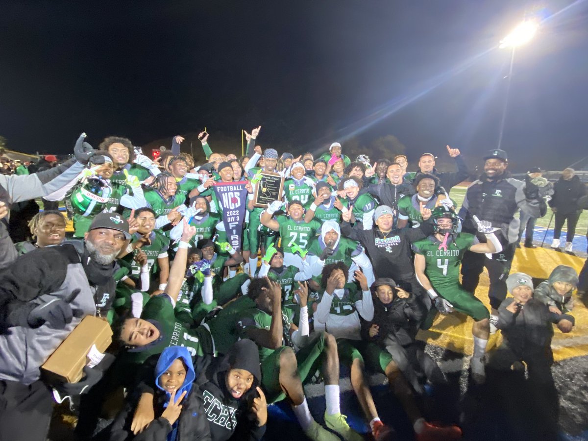 CIFNCS's tweet photo. Congratulations to El Cerrito High School, 2022 NCS Division 3 football Champions! @CIFState https://t.co/GAeEPtQm7y