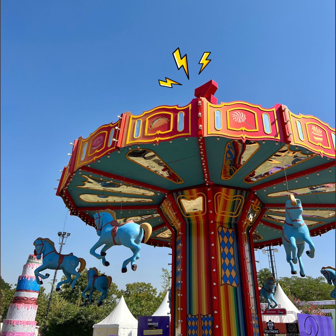 The carousel is spinning and the sun is shining - gates are open Ahmedabad! 🎉☀️ 

Who’s ready for a weekend full of food, fun and great vibes?! 🥳✨

#Zomaland #Ahmedabad