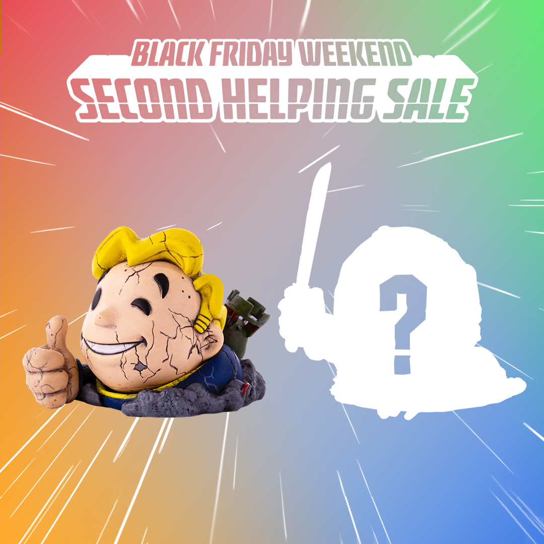 Our #BlackFriday SECOND HELPING SALE is all weekend! We're #BOGOing 120+ items w/ free MYSTERY items. Buy a tee? Get a free mystery tee with it. Buy 3 tees, 2 pins &amp; a tiki? You'll get SIX tees, FOUR pins &amp; TWO tikis.

Peep our SECOND HELPING Collection at tinyurl.com/reewk6a3