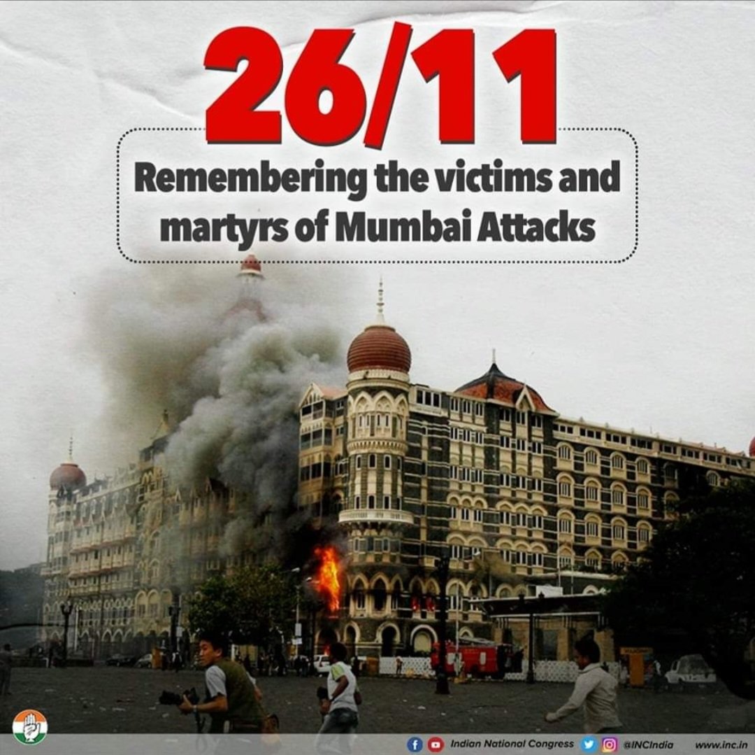 26/11 जहाँ एक ओर आतंकी कायरता और हिंसा का प्रतीक है तो वहीं दूसरी ओर इस से कहीं ज्यादा यह तारीख मानवता की रक्षा हेतु महान बलिदान एवं त्याग का प्रतीक है।

सभी शहीदों को राष्ट्र की ओर से भावपूर्ण श्रद्धांजलि, नमन एवं वंदन।

#2611MumbaiAttack
#छब्बीसग्यारह