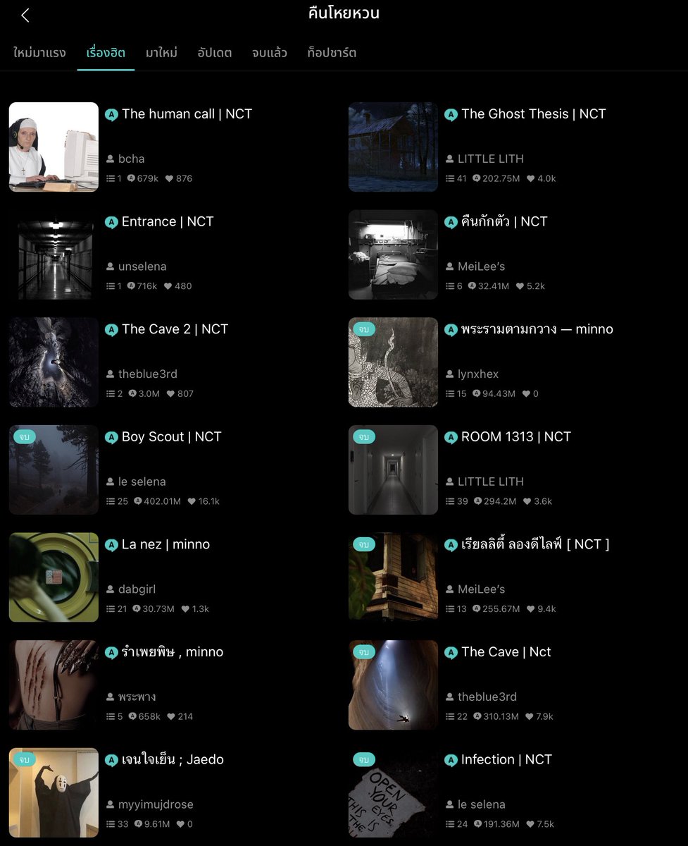 ฟิคผี อซท เยอะเหมือนกันนะ ใครยังไม่ลองไปอ่านได้ แต่นี่คืออ่านครบทุกเรื่องละ หมดคลัง 🥲