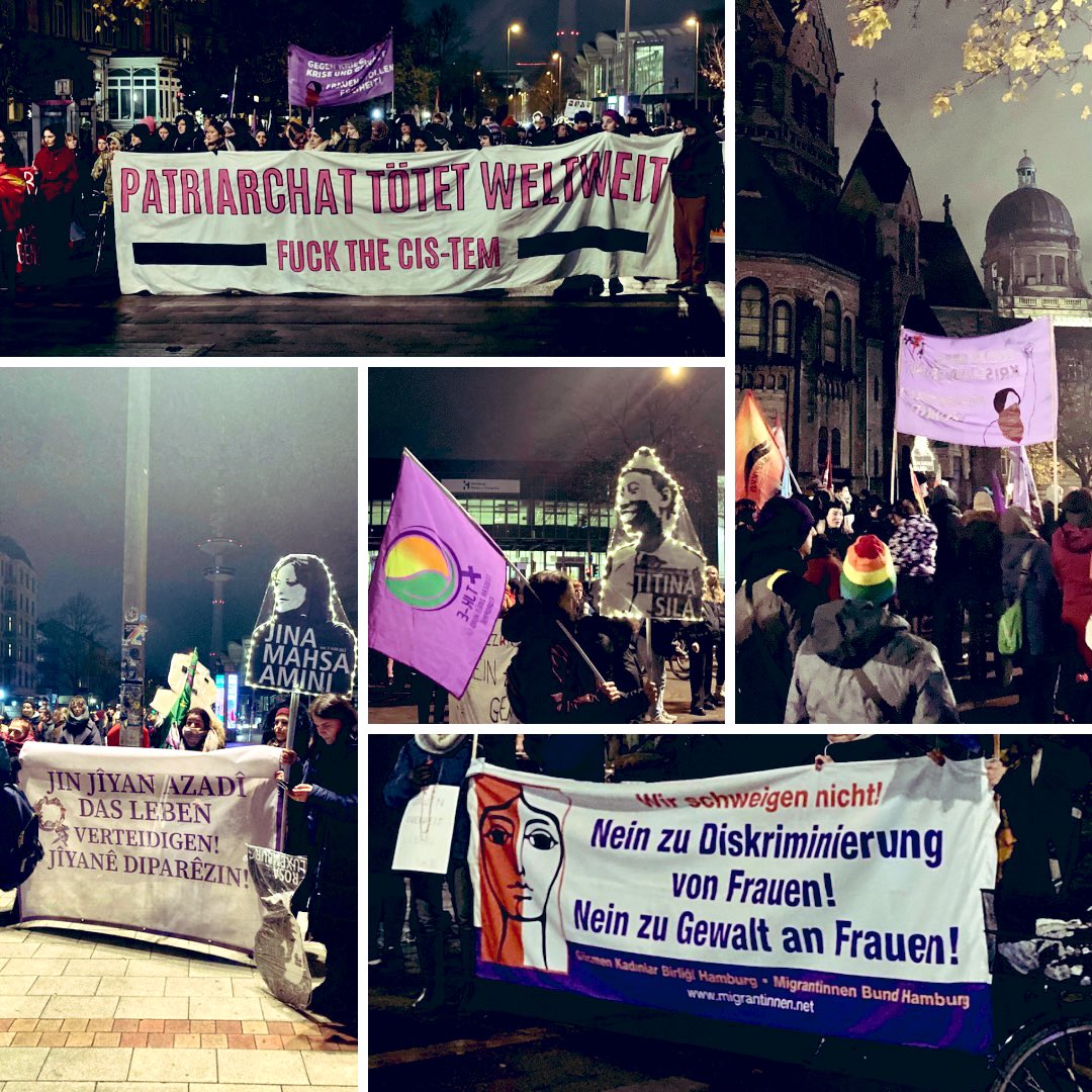 Mit über 1.000 FLINTA* Personen waren wir auf der Straße gegen patriarchale Gewalt! Danke für alle Beiträge und an alle Teilnehmenden 💜
#25November #hh2511 #TagGegenGewaltAnFrauen #JinJiyanAzadi