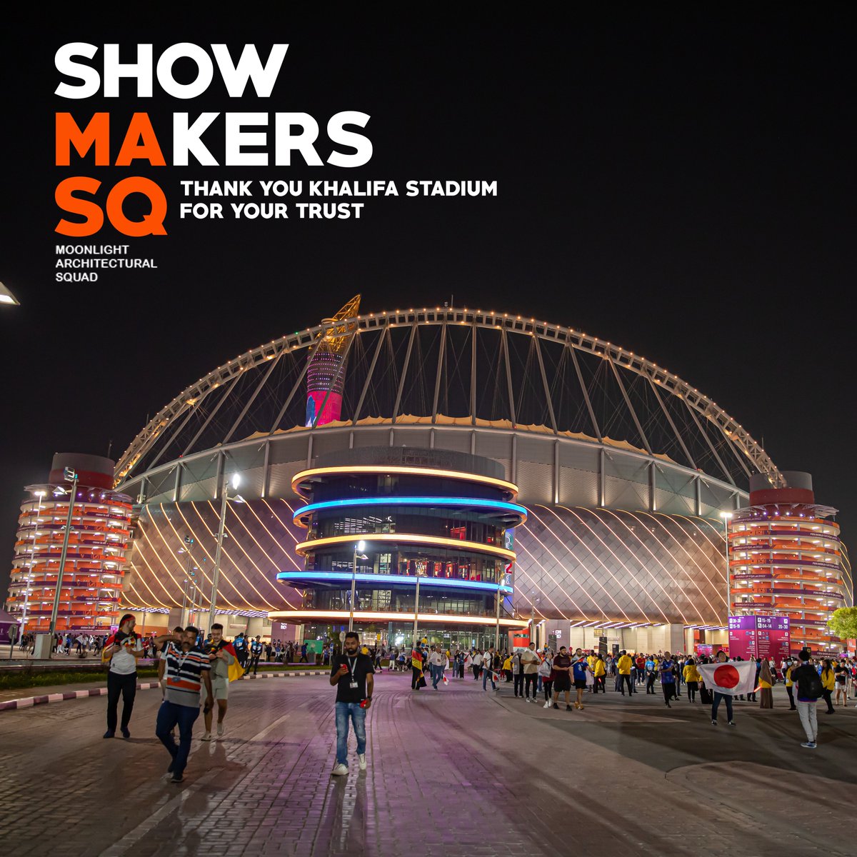 masq_world's tweet photo. #NowIsAll , we are proudly part of making all this happen. 
#AlJanoubstadium &amp; #KhalifaStadium  are the most unique venues ever built to host the @FIFAWorldCup 
#MASQ is proud to be part of this #spectacular event. https://t.co/iPIG18cdQ0