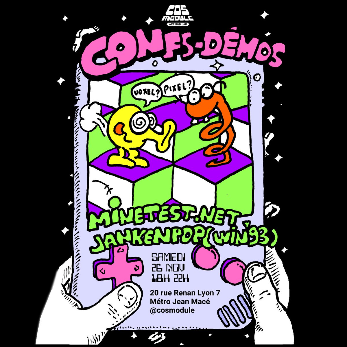 Ce soir à Lyon au <a href="/cosmodule/">cosmodule</a> 😎