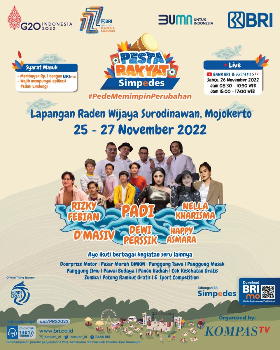 ccuttiethalia's tweet image. kiwww PRS alias Pesta Rakyat Simpedes hadirr lagi nihh tapi untuk kesempatan sekarang mereka hadir di Mojokerto loh! banyak banget pengisi acaranyaa jangan sampai ketinggalan si kalo ini #PRSMojokerto2022