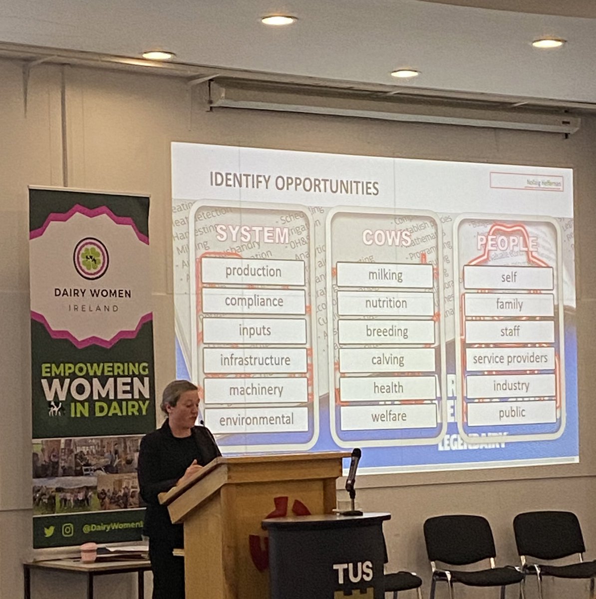 Keynote address from Dr Nollaig Heffernan “Building confidence and developing your own role on the farm”🐄👩🏼‍🌾 #womeninag #grasstodairy #education