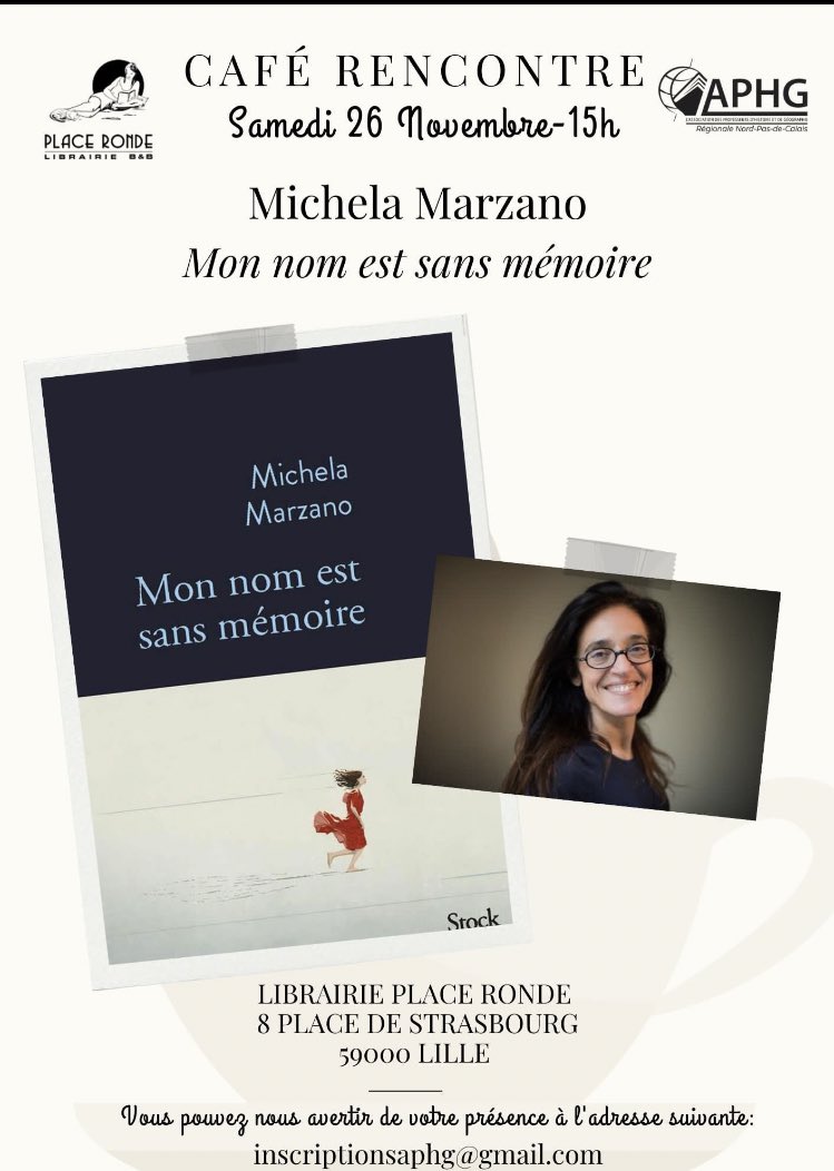 🔴 Pour toutes celles et tous ceux qui ont l’histoire de l’Italie chevillée au cœur, c’est cet après-midi, chez <a href="/PlaceRonde/">Fabienne Tabacchi van Hulle</a> à Lille, avec Michela Marzano!