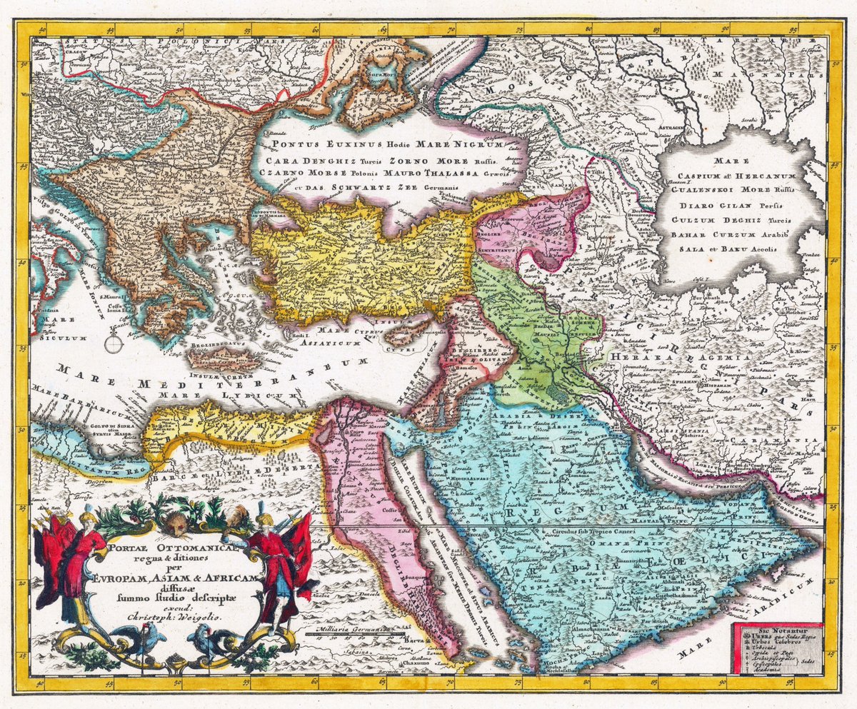 AndrewGloe's tweet photo. 1718 map of the Ottoman Empire - by Christoph Weigel

#oldmaps #maps 

https://t.co/NDWLPOV6xV https://t.co/TIJRWJQGFL