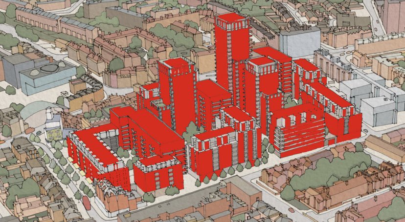 ACAPeckham's tweet photo. Seriously, how can this be allowed? An extremely dense &amp; high rise development plonked down in #Peckham town centre. This is for @BerkeleyGroupUK shareholders and has NOTHING to do with needs of local people. #NeedNotGreed. @PeckhamVision @peckhampeculiar @SouthwarkNotes https://t.co/p97CpyQqk7