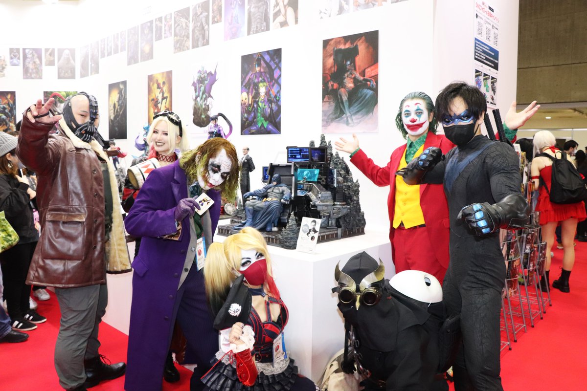 Prime1Studio's tweet photo. ／
💥TOKYO COMIC CON 2022💥
＼

COSPLAY PHOTO📸
「#ジョーカー」
「#ハーレイ・クイン」
「#ナイトウィング」
「#ベイン」「#タロン」

ご来場ありがとうございました✨

#DC #dccomics #prime1studio
 #東京コミコン #TokyoComicCon #tcc https://t.co/q8kpVtTX8v