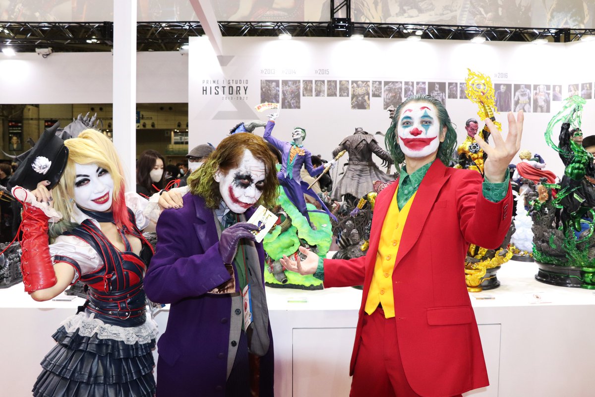 Prime1Studio's tweet photo. ／
💥TOKYO COMIC CON 2022💥
＼

COSPLAY PHOTO📸
「#ジョーカー」
「#ハーレイ・クイン」
「#ナイトウィング」
「#ベイン」「#タロン」

ご来場ありがとうございました✨

#DC #dccomics #prime1studio
 #東京コミコン #TokyoComicCon #tcc https://t.co/q8kpVtTX8v