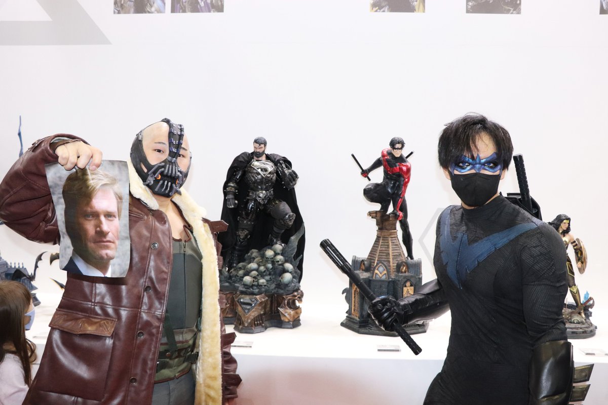 Prime1Studio's tweet photo. ／
💥TOKYO COMIC CON 2022💥
＼

COSPLAY PHOTO📸
「#ジョーカー」
「#ハーレイ・クイン」
「#ナイトウィング」
「#ベイン」「#タロン」

ご来場ありがとうございました✨

#DC #dccomics #prime1studio
 #東京コミコン #TokyoComicCon #tcc https://t.co/q8kpVtTX8v