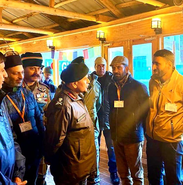 NORTHERN COMMAND - INDIAN ARMY (@northerncomd_ia) on Twitter photo A memorable evening spent with locals & Ex-Servicemen of Kanzalwan, Dawar & Tulail villages near #LC in Gurez, #Kashmir ; interactions ranged from local issues to efforts towards #NationBuilding
<a href="/OfficeOfLGJandK/">Office of LG J&K</a>
<a href="/ANI/">ANI</a>
<a href="/ChinarcorpsIA/">Chinar Corps🍁 - Indian Army</a> A memorable evening spent with locals & Ex-Servicemen of Kanzalwan, Dawar & Tulail villages near #LC in Gurez, #Kashmir ; interactions ranged from local issues to efforts towards #NationBuilding
<a href="/OfficeOfLGJandK/">Office of LG J&K</a>
<a href="/ANI/">ANI</a>
<a href="/ChinarcorpsIA/">Chinar Corps🍁 - Indian Army</a>