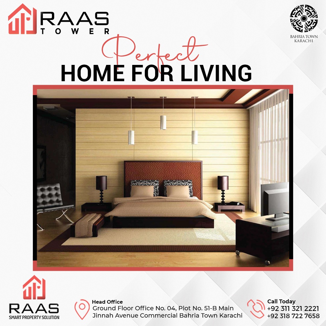 Make the first move toward the home of your dreams! Hurry, you will be able to experience exceptional services and a Lovely atmosphere with infinite amenities if you act quickly.⁠

#RAAS #Bahriatown #Bahriatownkarachi #RaasTower #Luxury #Living