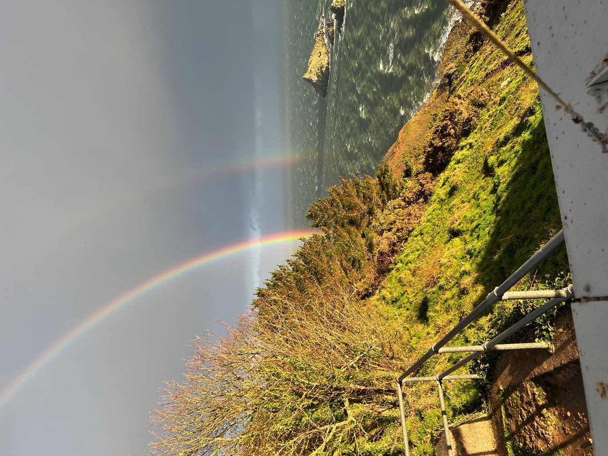 Rainbow over the Mewstone taken from our Watch Station at Froward Poin