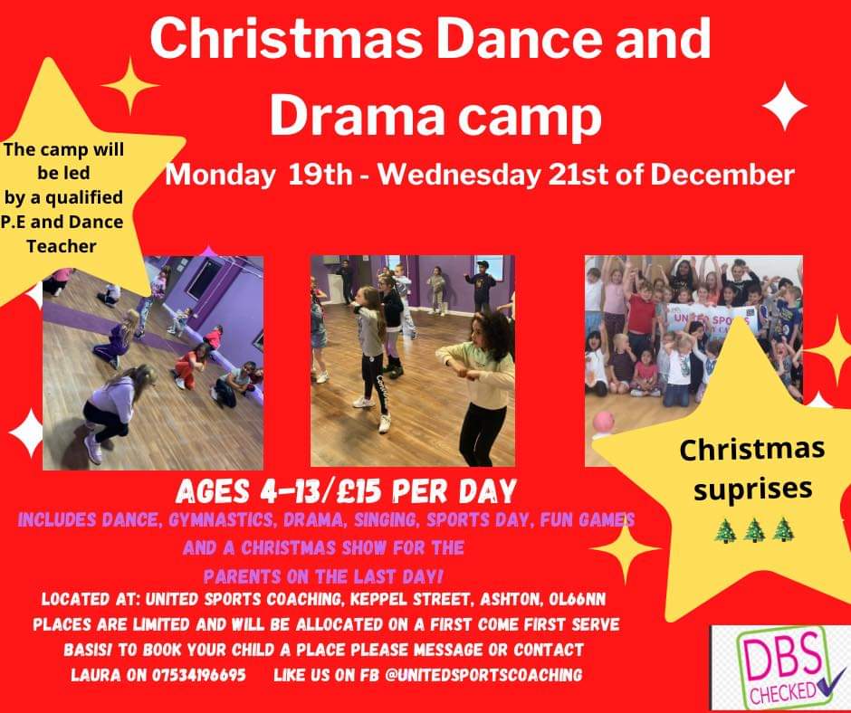 🎄 Christmas Dance &amp; Drama Camp with United Sports Coaching 🎄