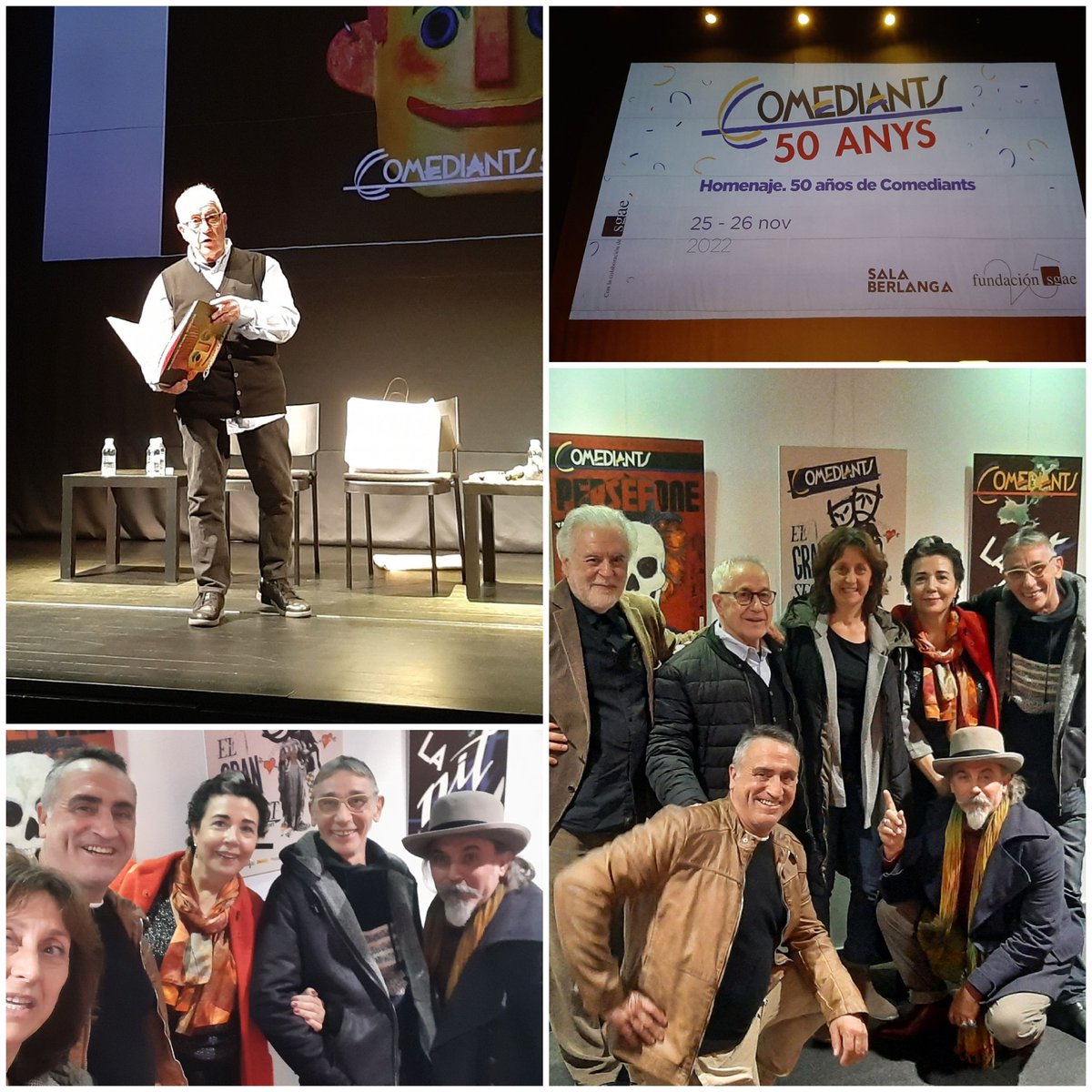 ciasinfin's tweet photo. 🦋A por otros 50 años @comediantscanet 👏👏👏👏
Una velada #magica y llena de #anecdotas con el gran #joanfont
Somos afortunad@s con nuestra #profesion #gracias @fundacionsgae @salaberlanga y a Los ponentes #javierestrella #lluispascual #Pitiespañol https://t.co/b4hJsnu88k