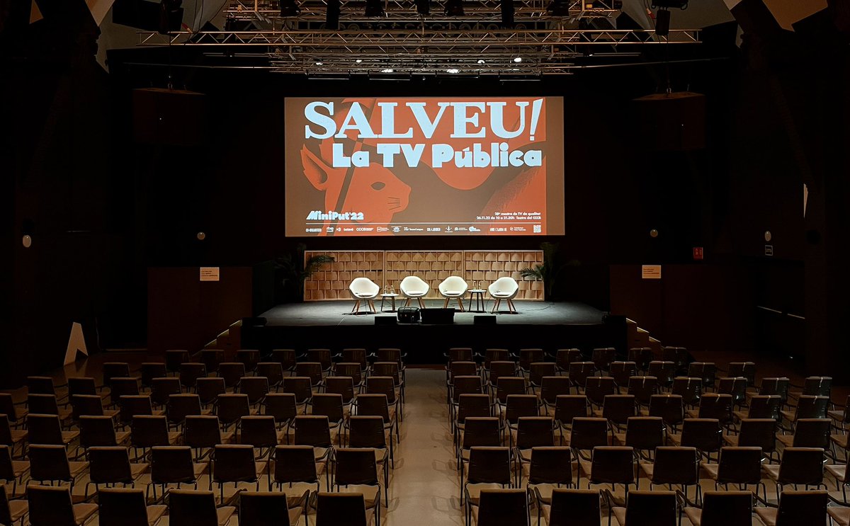 MINIPUTBCN's tweet photo. 🐿️📺 Obrim portes i us donem la benvinguda al #MINIPUT2022! Serem al Teatre del @cececebe durant tot el dia veient i debatent sobre formats televisius d'arreu del món.
Podeu conssultar el programa i horari a https://t.co/t1VXQg0wnj. Fins ara! 👋🏼 https://t.co/Qb85Z5WmXJ