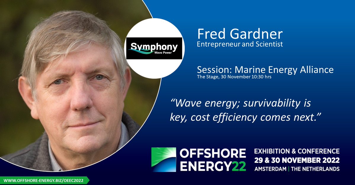 Don't miss the Marine Energy talks on Wednesday, 30th of November on The Stage, with Fred Gardner, Entrepreneur and Scientist at Teamwork Technology .

👉Check which other MEA SMEs will present on The Stage here: offshore-energy.biz/offshore-energ…